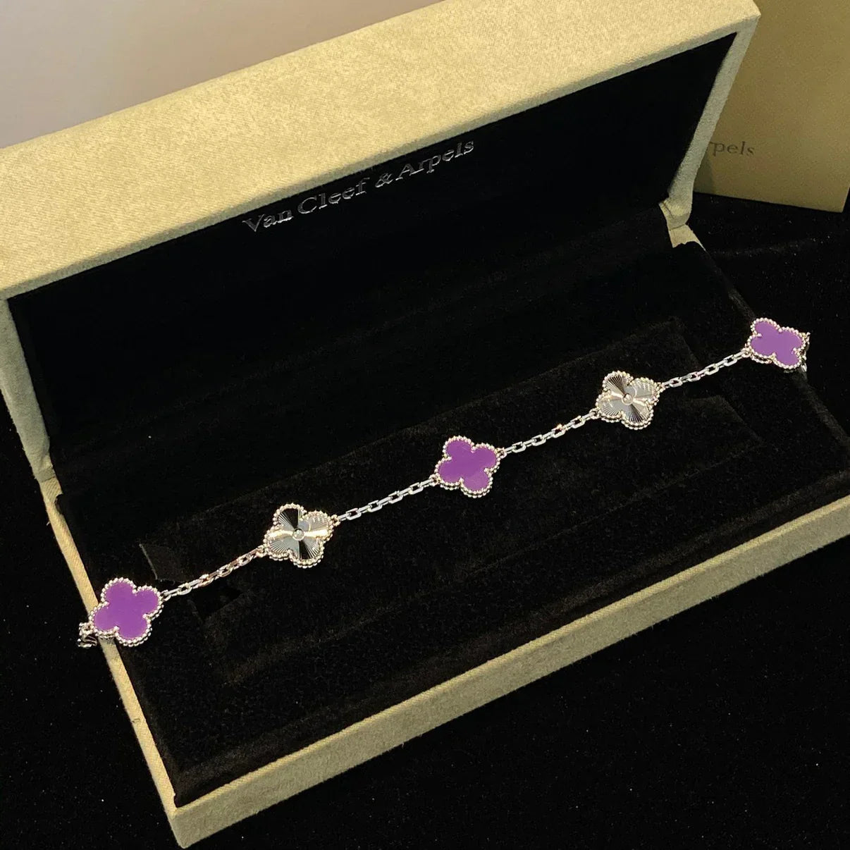 [⭐Shinejoy] CLOVER 5 MOTIF VIOLET BRACELET COLLECTION