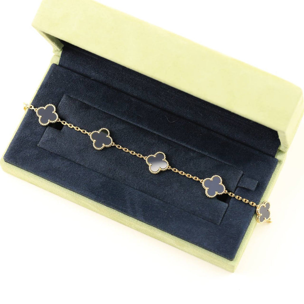 [⭐Shinejoy] CLOVER 5 MOTIF ONYXS BRACELET COLLECTION