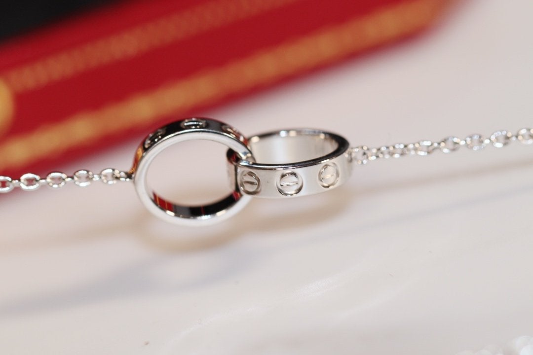 [Shinejoy]LOVE NECKLACE PINK GOLD AND SILVER