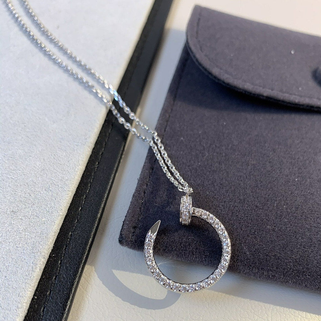 [Shinejoy]JUSTE NECKLACE SILVER DIAMONDS