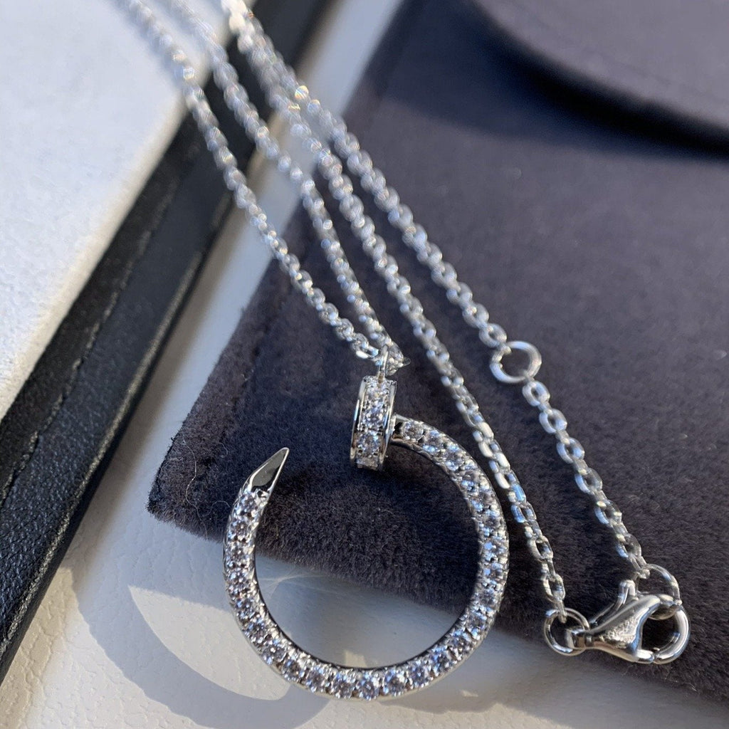 [Shinejoy]JUSTE NECKLACE SILVER DIAMONDS