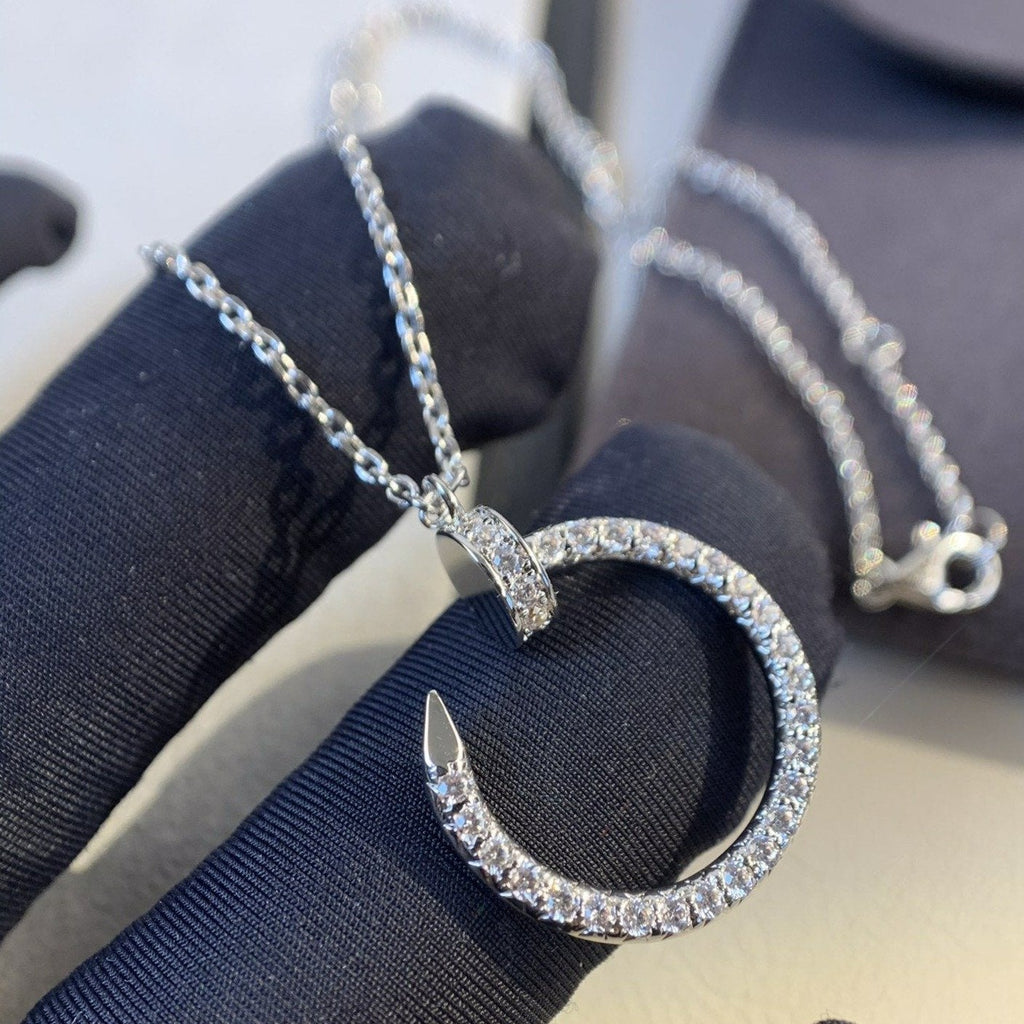 [Shinejoy]JUSTE NECKLACE SILVER DIAMONDS