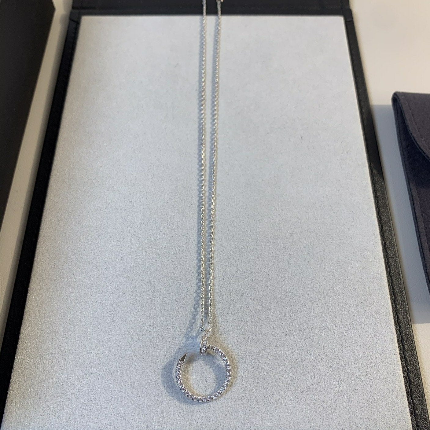 [Shinejoy]JUSTE NECKLACE SILVER DIAMONDS