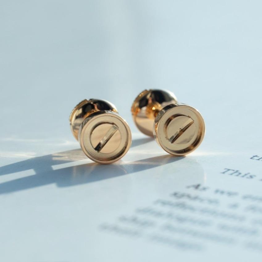 [Shinejoy]LOVE EARRINGS PINK GOLD 10MM