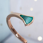 [Shinejoy]DREAM BRACELET OPEN MALACHITE PINK GOLD