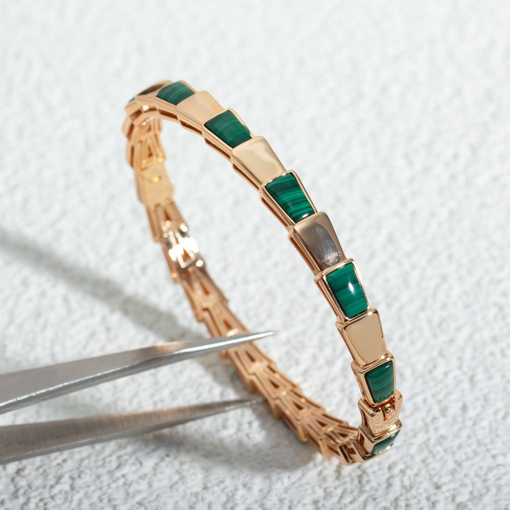 [Shinejoy]SERPENTI BRACELET PINK GOLD MALACHITE