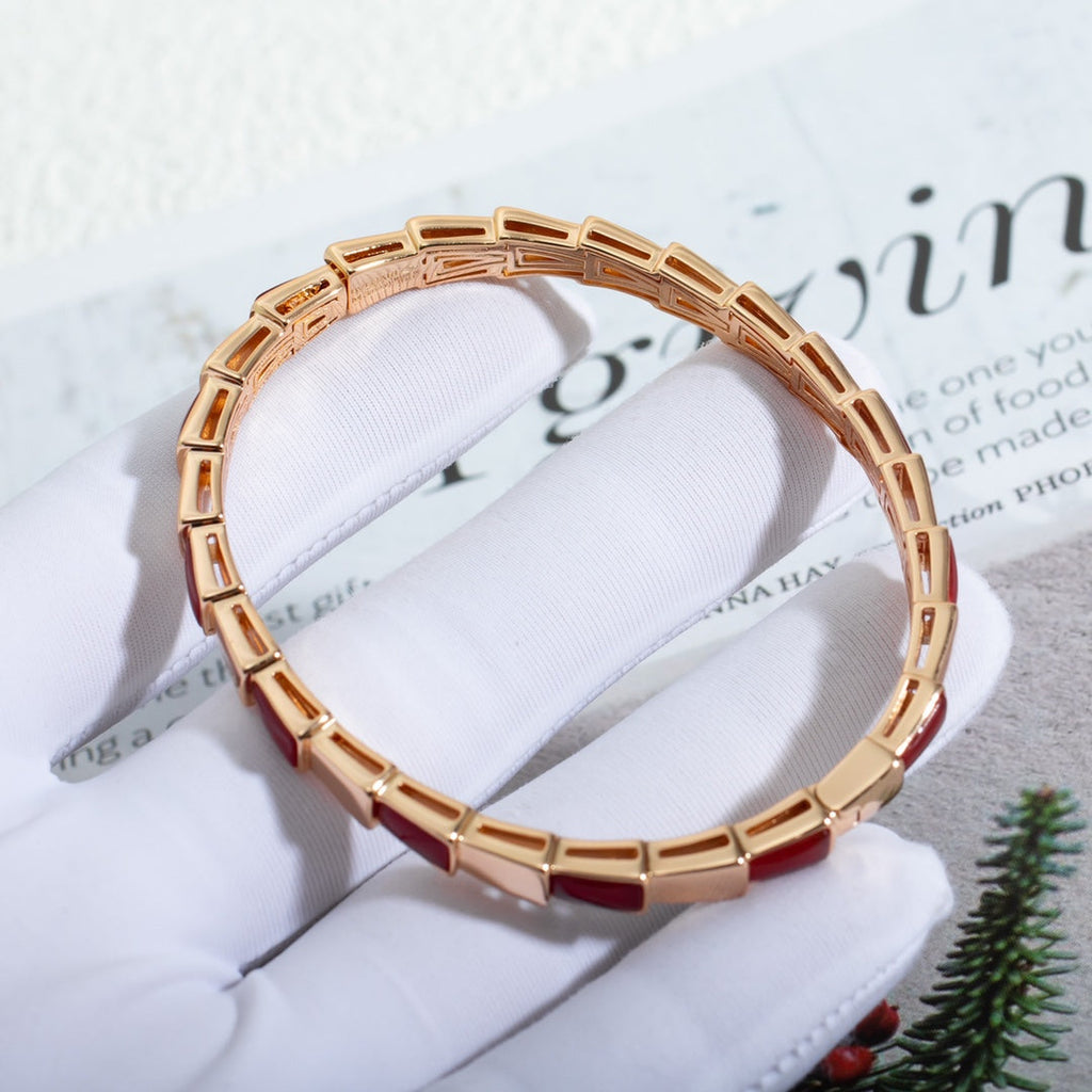 [Shinejoy]SERPENTI BRACELET PINK GOLD RUBELLITE