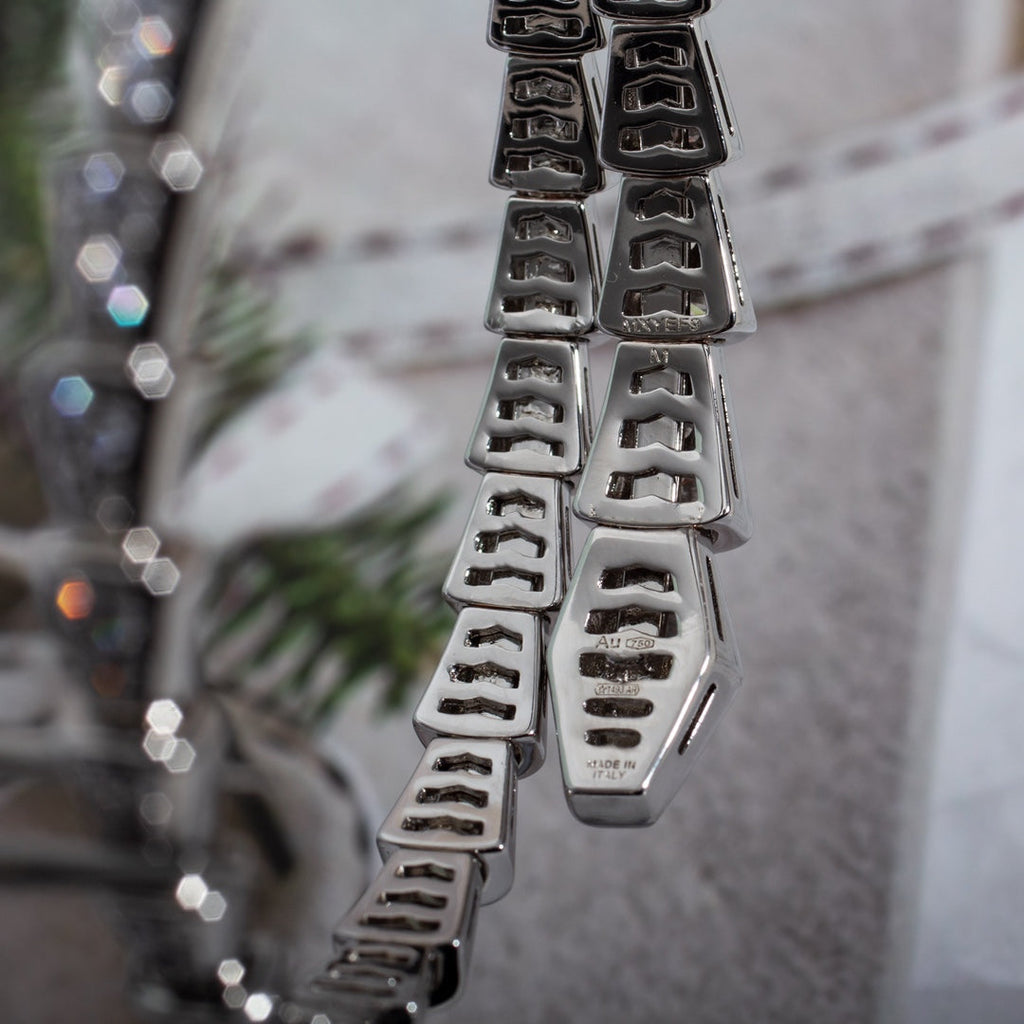 [Shinejoy]セルペンティ ブレスレット 6mm シルバー ダイヤモンド