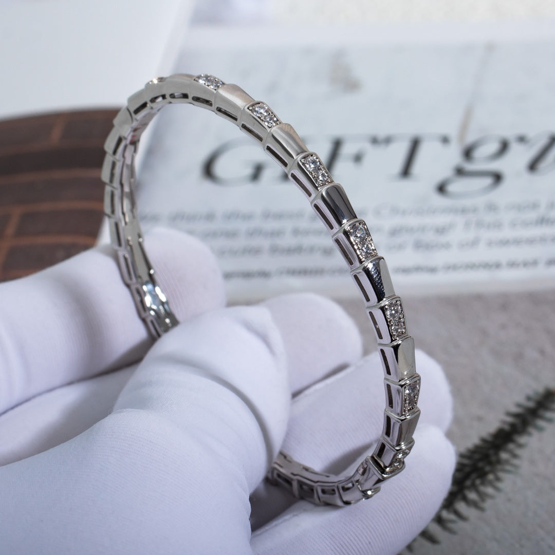 [Shinejoy]SERPENTI BRACELET SILVER DIAMOND