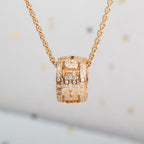 [Shinejoy]PARENTESI NECKLACE PINK GOLD DIAMOND