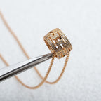 [Shinejoy]PARENTESI NECKLACE PINK GOLD DIAMOND