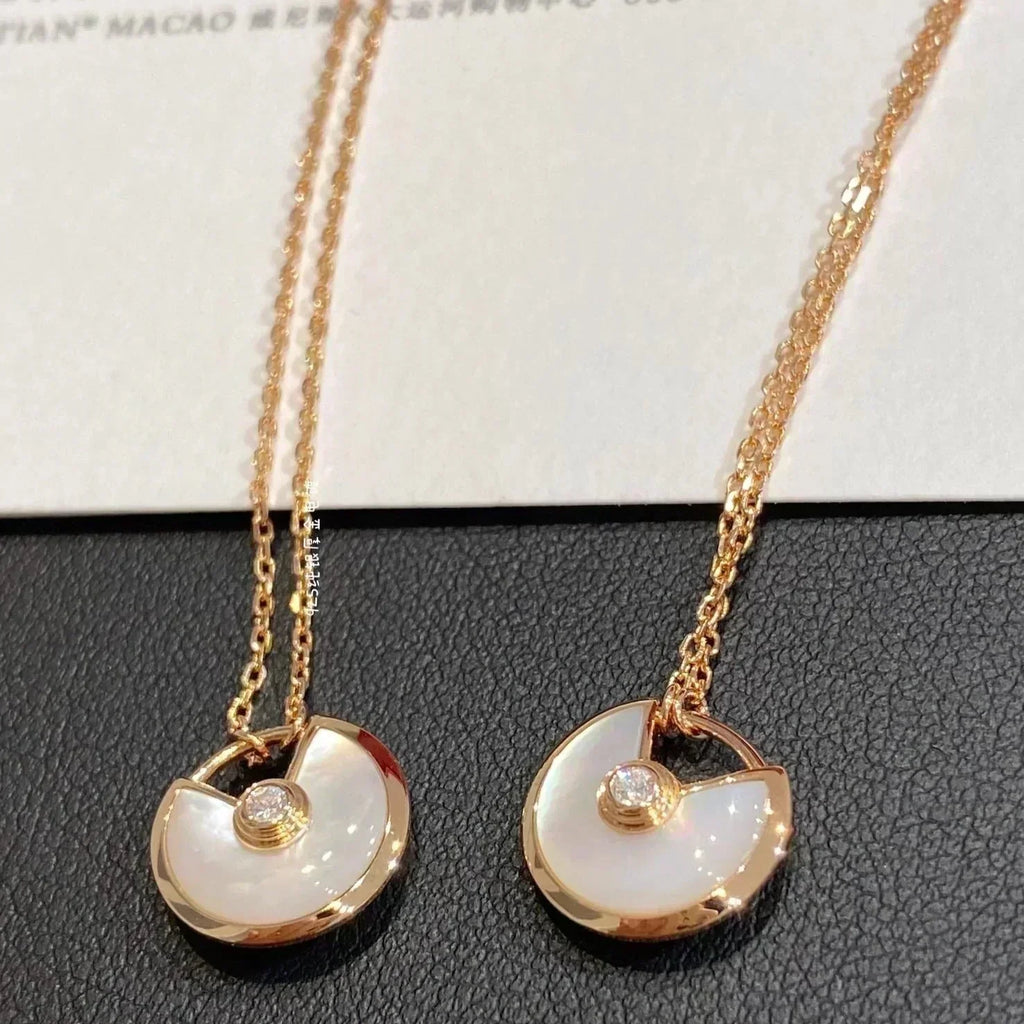 [Shinejoy]AMULETTE ROSE GOLD MOP NECKLACE