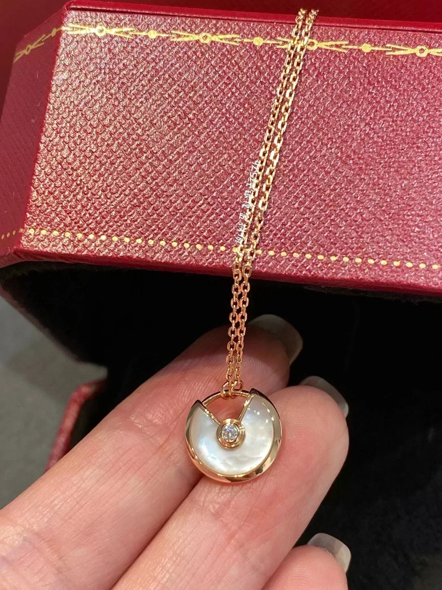[Shinejoy]AMULETTE ROSE GOLD MOP NECKLACE