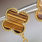 [Shinejoy]CLOVER  2 MOTIF  TIGER EYE CARNELIAN EARRINGS