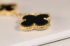 [Shinejoy]CLOVER EARRINGS GOLD ONYX MOP 3 MOTIF