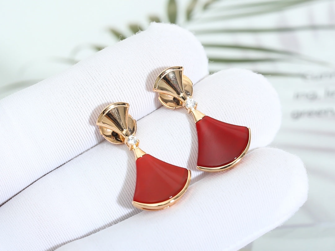 [Shinejoy]DREAM Carnelian PINK GOLD EARRINGS