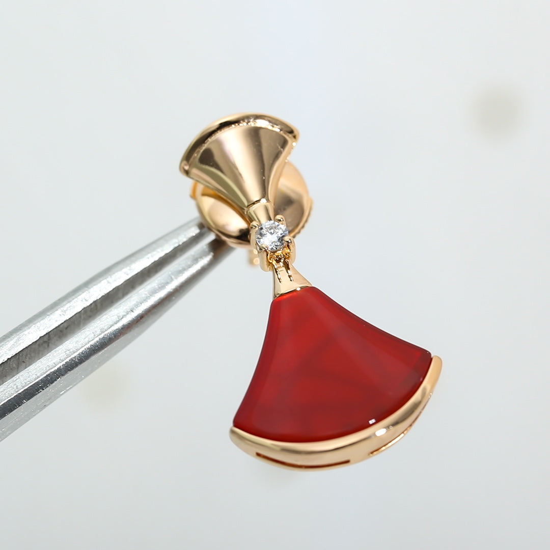 [Shinejoy]DREAM Carnelian PINK GOLD EARRINGS