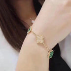[⭐Shinejoy] COLLECTION DE BRACELETS EN MALACHITE À MOTIF CLOVER 5