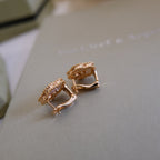 [Shinejoy]LUCKY PINK GOLD WHITE MOP EARRINGS