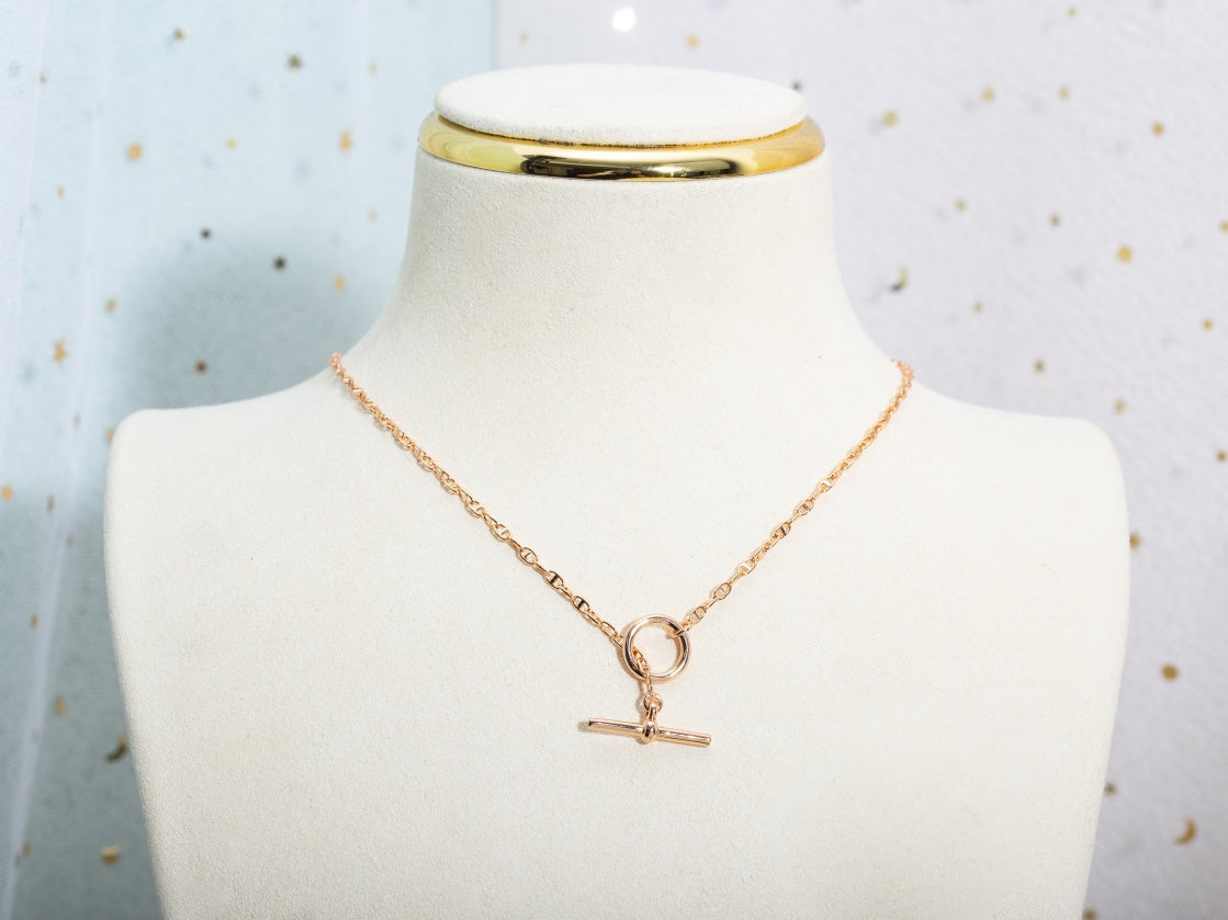 [Shinejoy]ECHAPPEE NECKLACE PINK GOLD