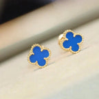 [Shinejoy]CLOVER MINI 9.5MM TURQUOISE EARRINGS