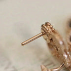 [Shinejoy]CLOVER MEDIUM 1 MOTIFS FUll DIAMOND EARRINGS