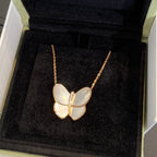[Shinejoy]BUTTERFLY GOLD MOP DIAMOND NECKLACE