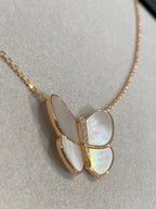 [Shinejoy]BUTTERFLY GOLD MOP DIAMOND NECKLACE