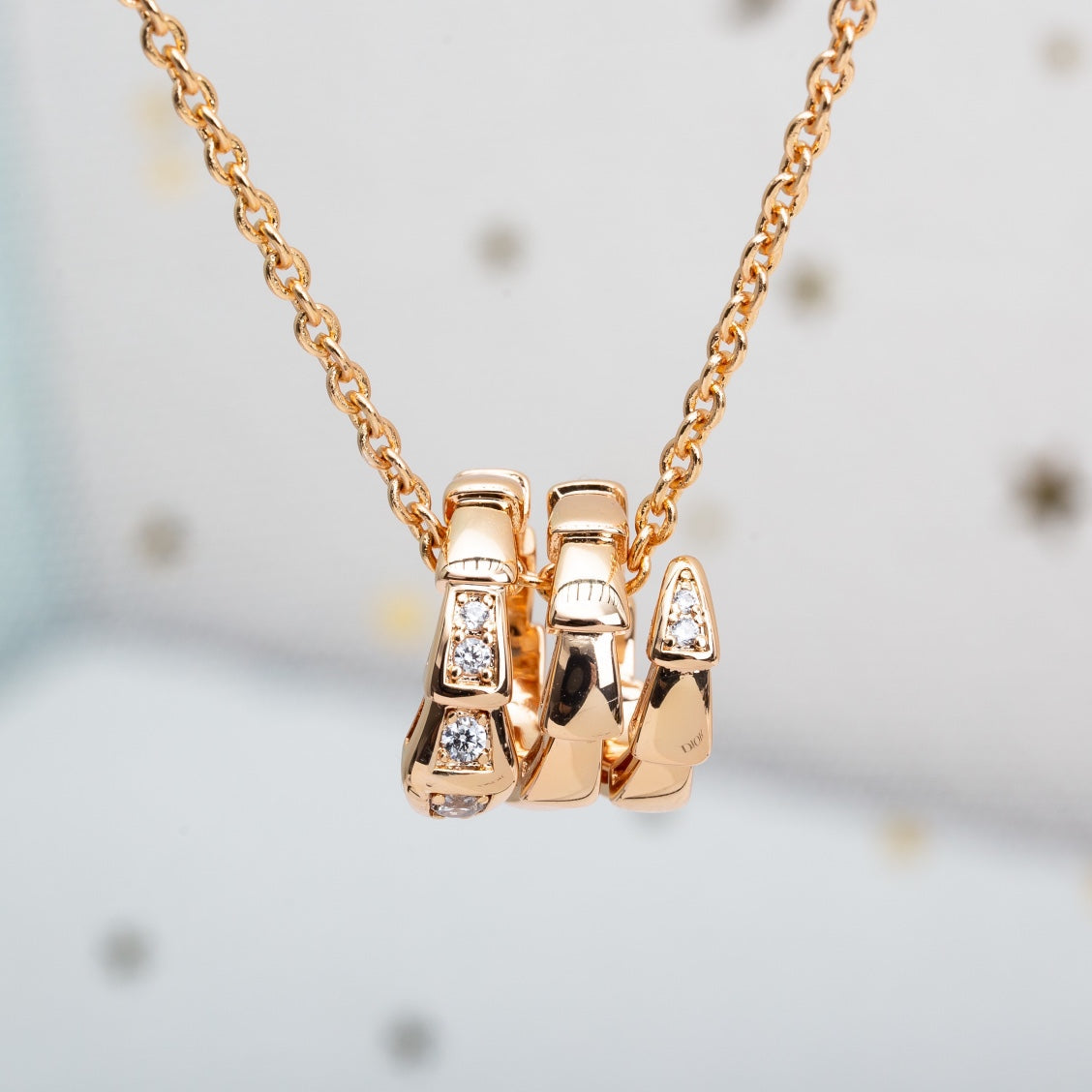 [Shinejoy]SERPENTI PINK GOLD NECKLACE DIAMOND
