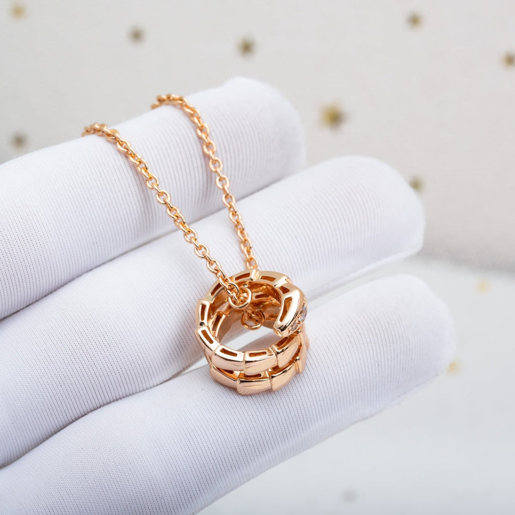 [Shinejoy]SERPENTI PINK GOLD NECKLACE DIAMOND