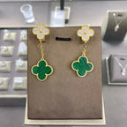 [Shinejoy]CLOVER  2 MOTIFS  DIAMOND  EARRINGS (MULTIPLE CHOICESç´