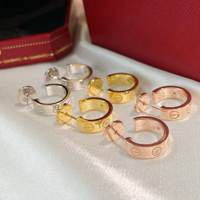 [Shinejoy]LOVE EARRINGS 5.7MM 2 DIAMONDS