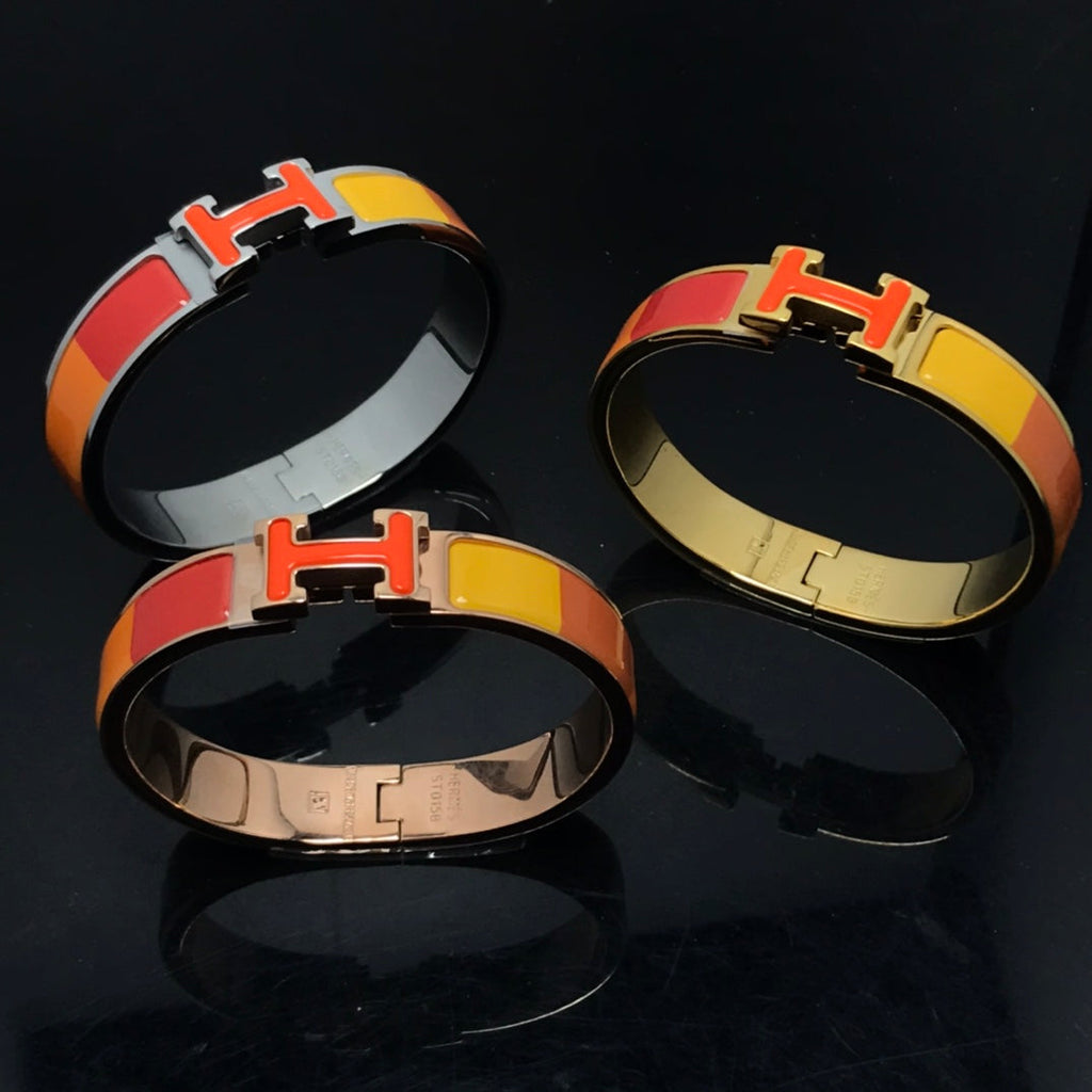 [Shinejoy]H BRACELET CÉRAMIQUE ARC-EN-CIEL ORANGE