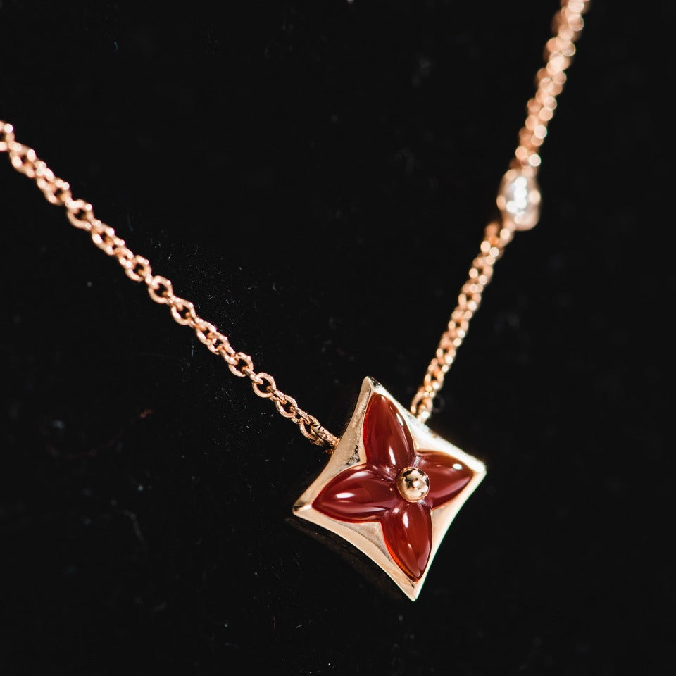 [Shinejoy]STAR NECKLACE PINK GOLD 1 DIAMOND