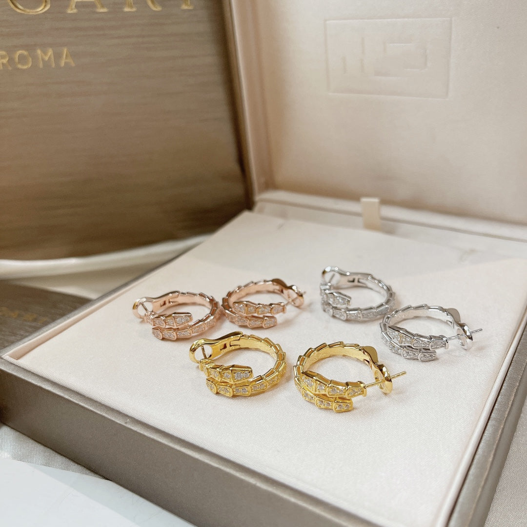 [Shinejoy]SERPENTI EARRINGS DIAMOND