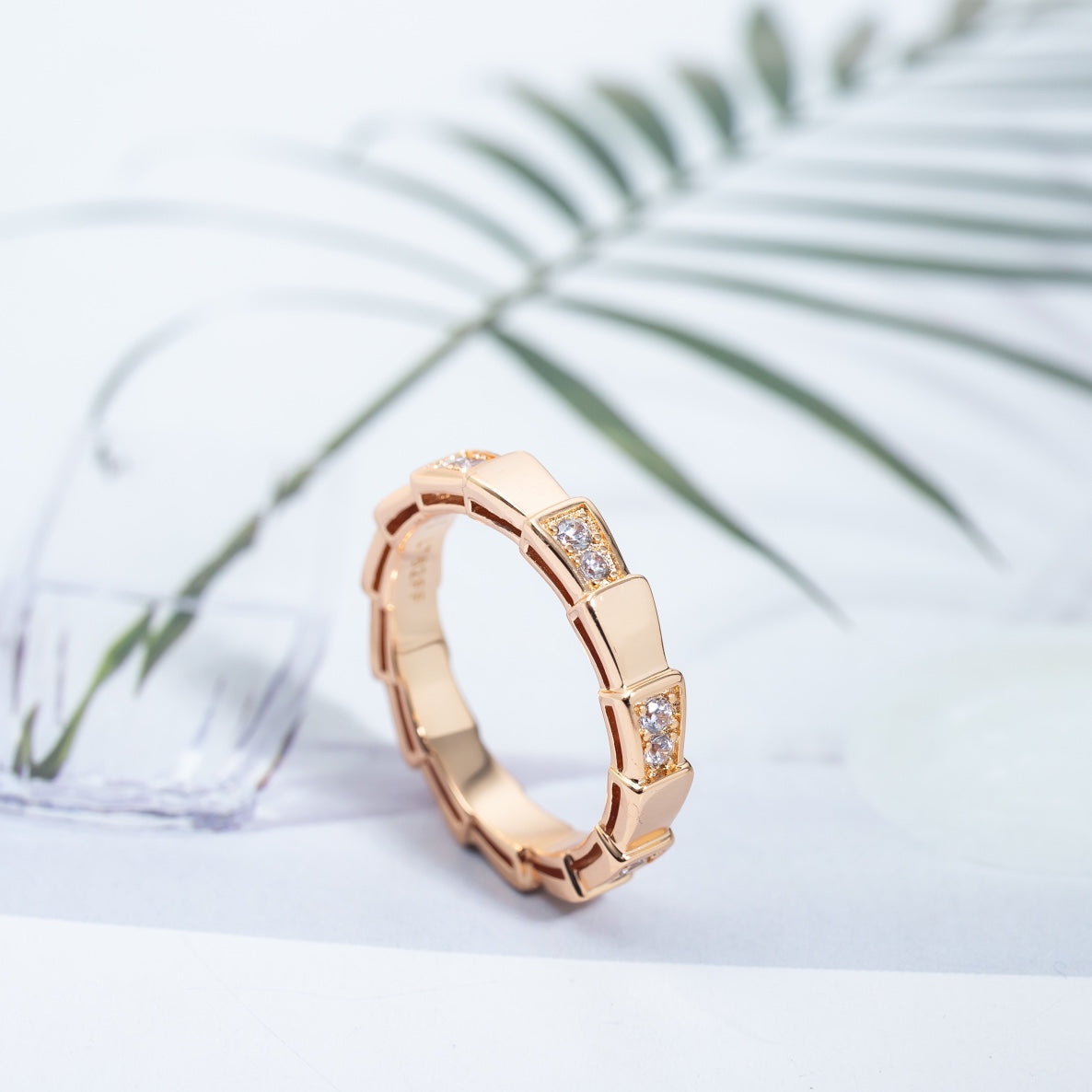 [Shinejoy]SERPENTI RING PINK GOLD  3MM