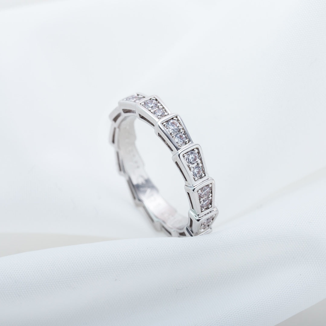 [Shinejoy]SERPENTI RING SILVER DIAMOND PAVED 3MM