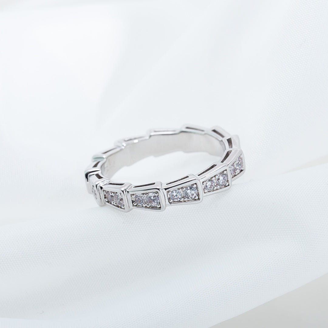 [Shinejoy]SERPENTI RING SILVER DIAMOND PAVED 3MM