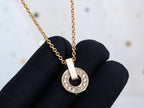 [Shinejoy]GARI NECKLACE PINK GOLD DIAMOND