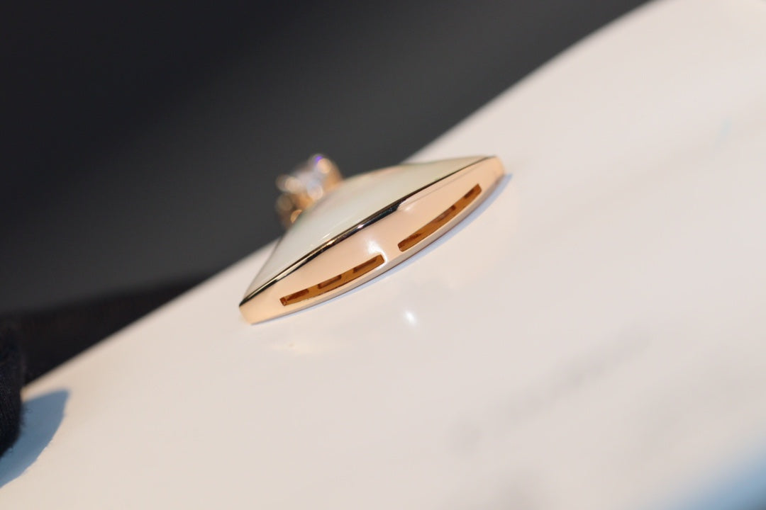 [Shinejoy]DREAM NECKLACE WHITE MOP PINK GOLD 1 DIAMOND