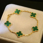 [⭐Shinejoy] COLLECTION DE BRACELETS EN MALACHITE À MOTIF CLOVER 5