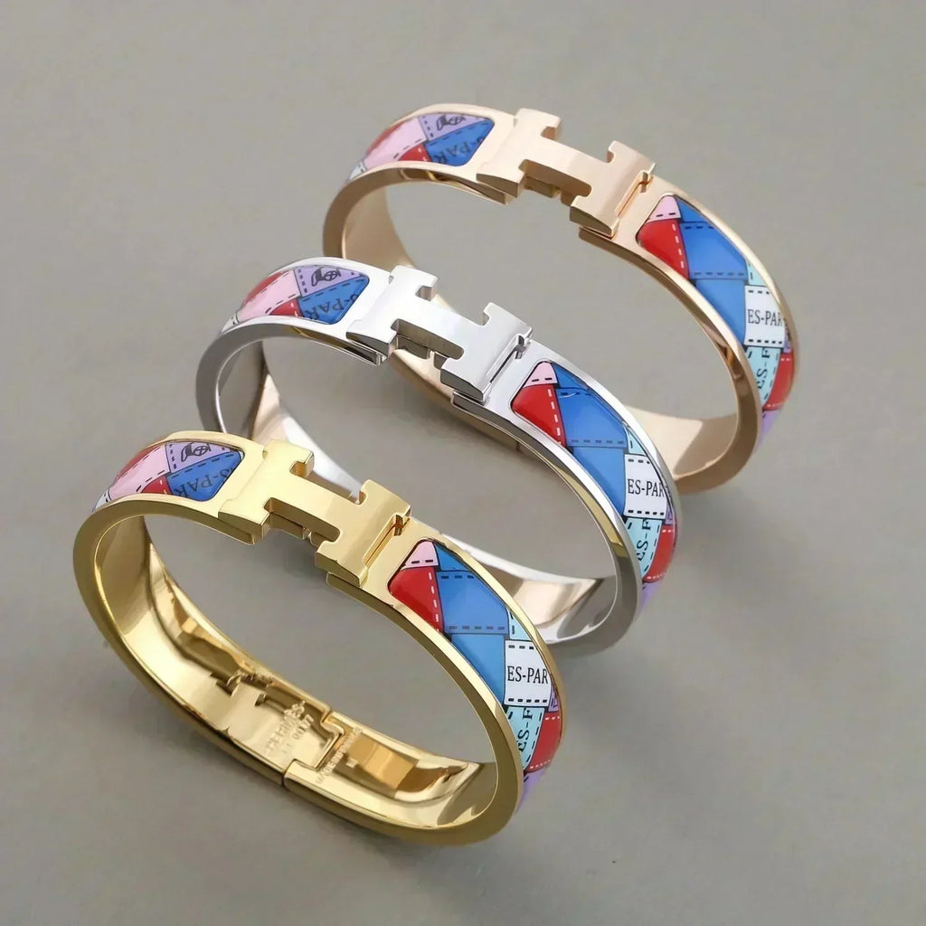 [Shinejoy]H BRACELET DOTTED BORDER 12MM