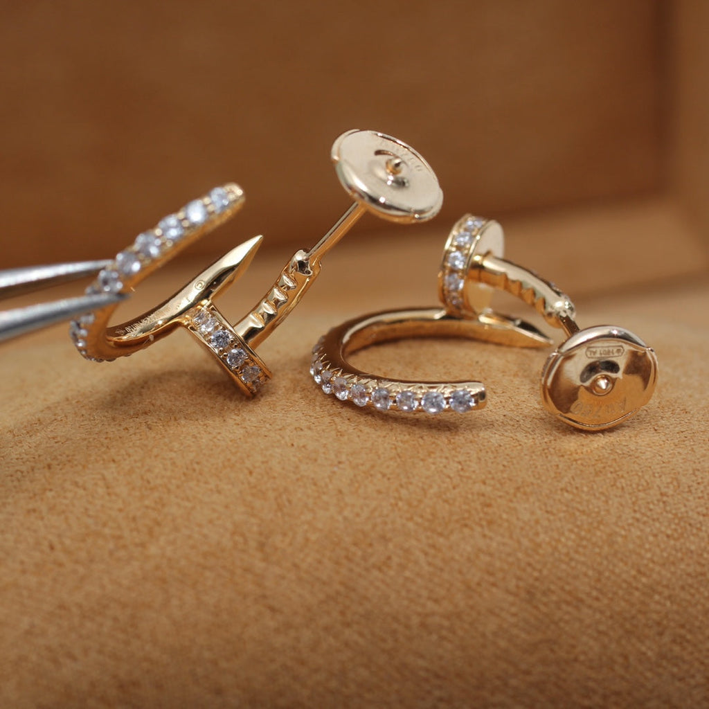 [Shinejoy]JUSTE EARRINGS 12.75MM PINK GOLD DIAMOND