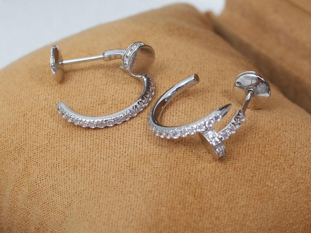 [Shinejoy]JUSTE EARRINGS 12.75MM SILVER DIAMOND