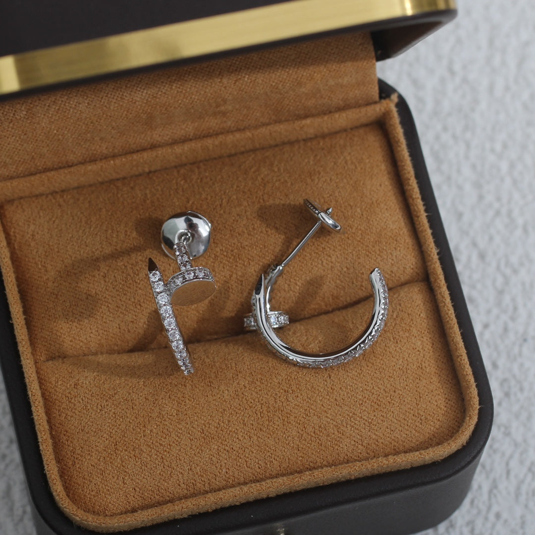 [Shinejoy]JUSTE EARRINGS 12.75MM SILVER DIAMOND
