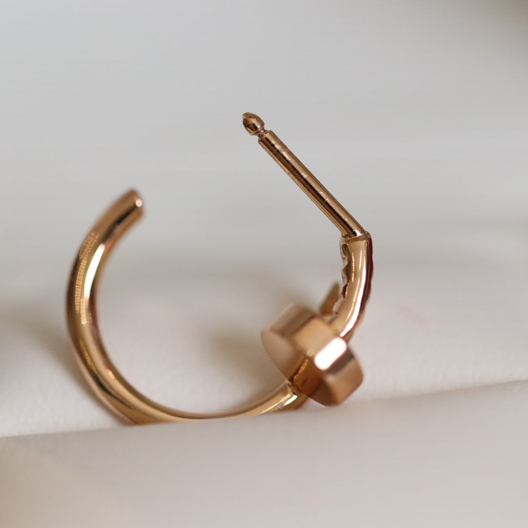 [Shinejoy]JUSTE EARRINGS PINK GOLD