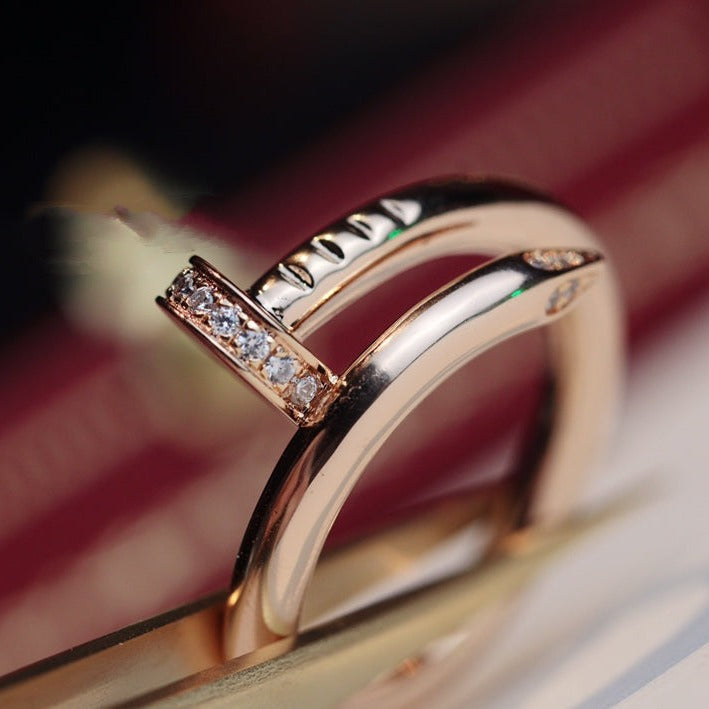 [Shinejoy]JUSTE RING 2.65MM PINK GOLD DIAMOND