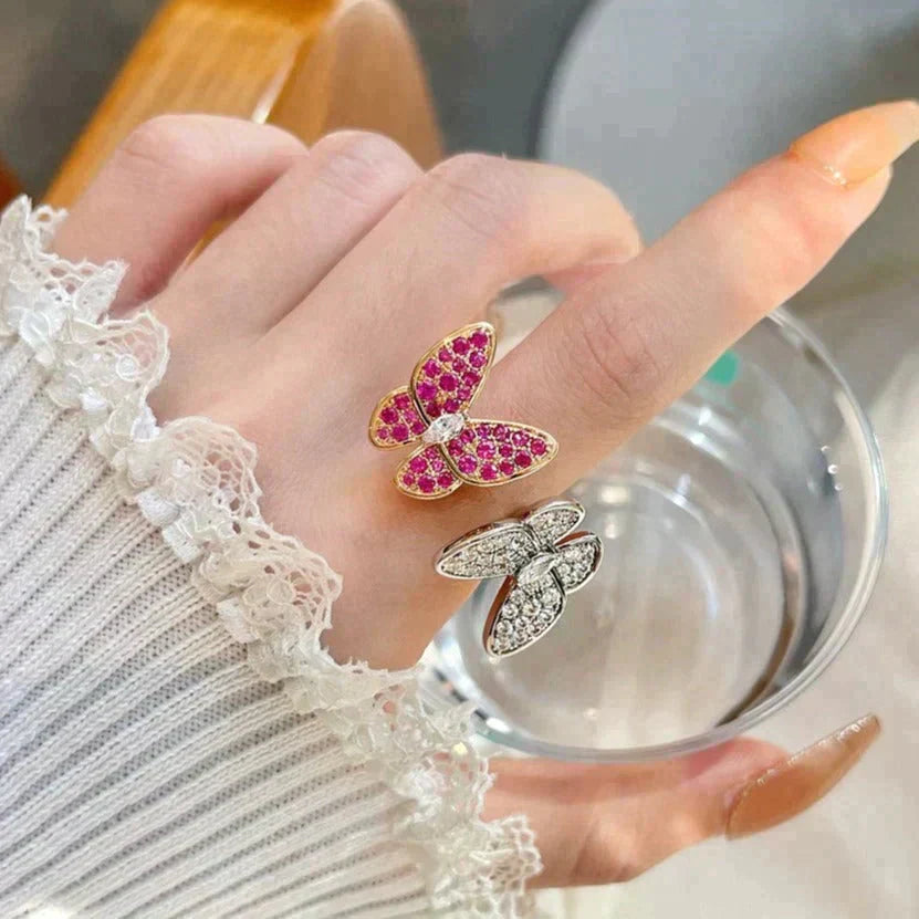 [Shinejoy]TWIN BUTTERFLY DIAMOND RING