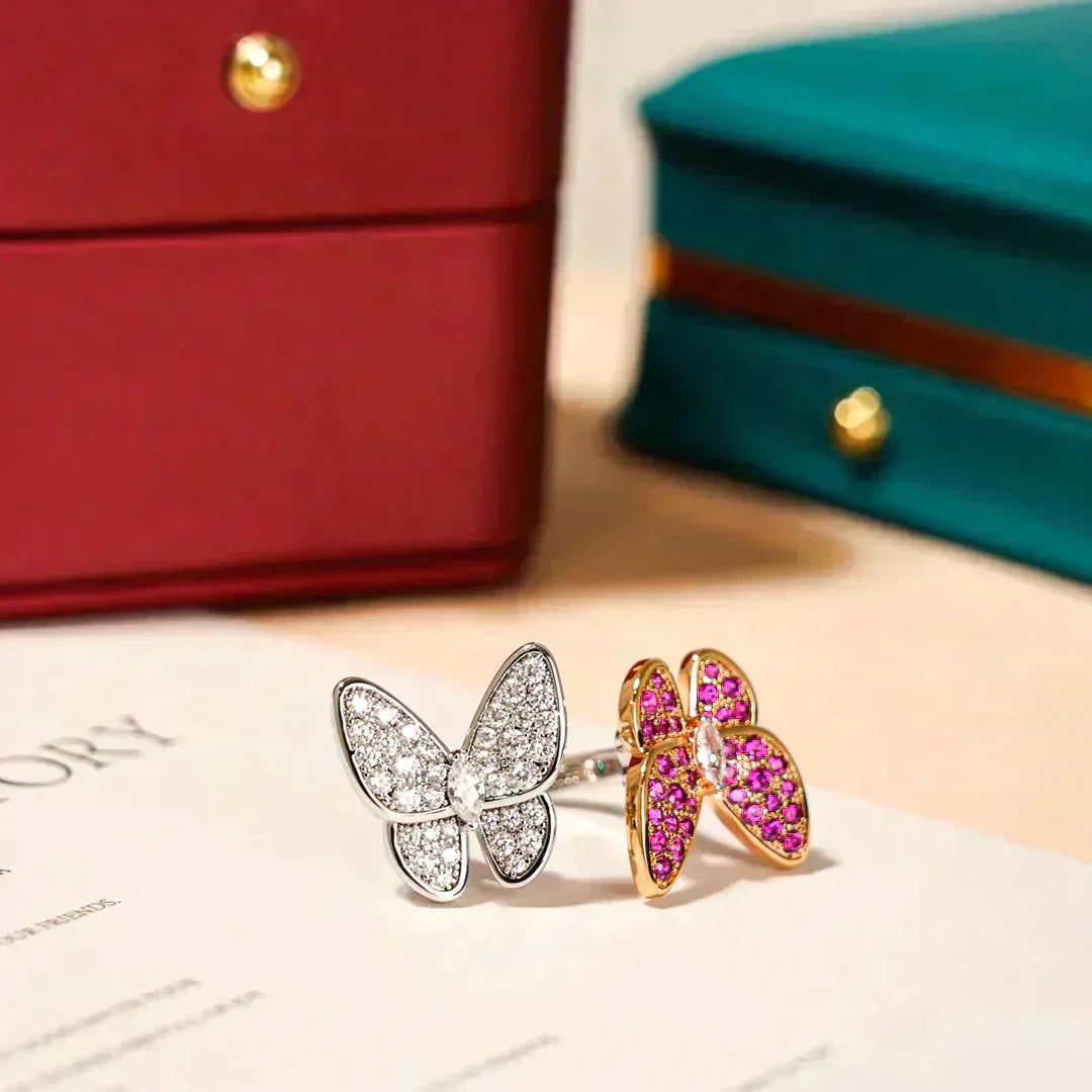 [Shinejoy]TWIN BUTTERFLY DIAMOND RING