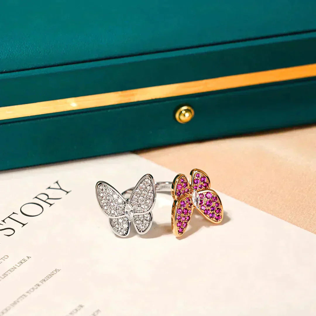 [Shinejoy]TWIN BUTTERFLY DIAMOND RING